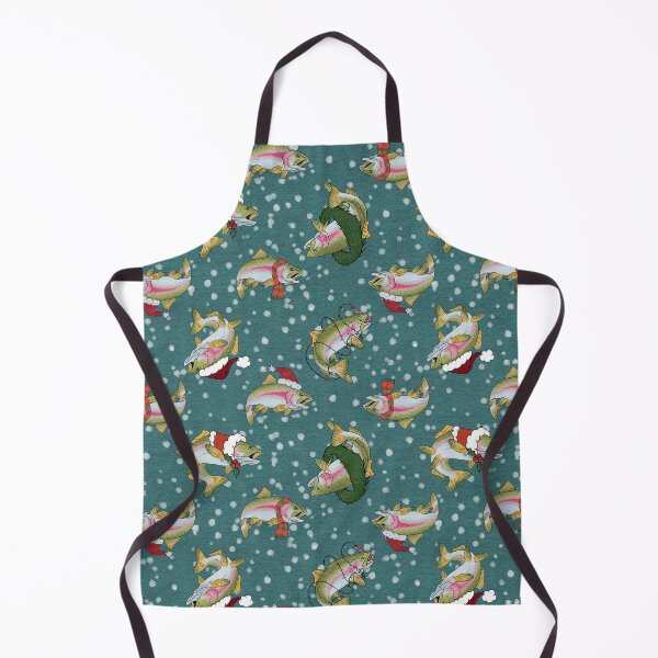 Item preview, Merry Fishmas — Festive Trout Christmas Pattern designed and sold by DerpCat Sketches.