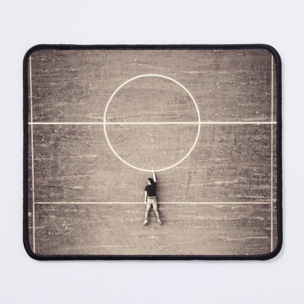 Item preview, Monochrome Aerial Basketball Court Perspective | Minimalist Geometry designed and sold by MDB_Shop.