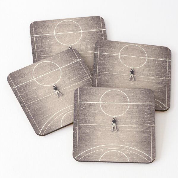 Item preview, Monochrome Aerial Basketball Court Perspective | Minimalist Geometry designed and sold by MDB_Shop.