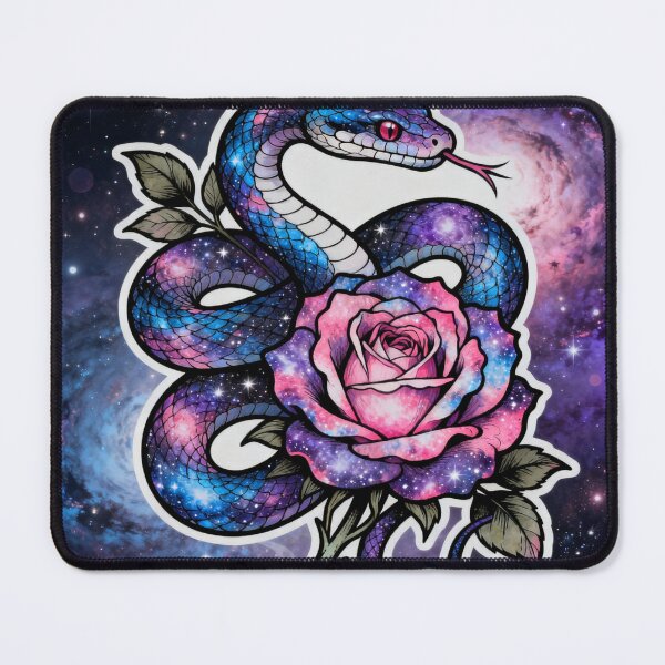 Item preview, Celestial Snake and Rose - Galaxy Tattoo Art designed and sold by CosmicHartonn.