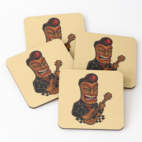Item preview, Tiki Rockabilly Guitar Rocker Greaser Kustom Kulture designed and sold by Retroaugogo.