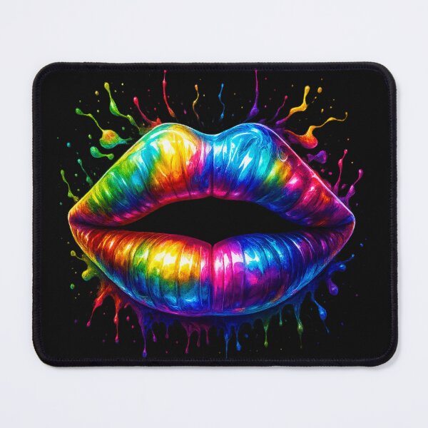 Item preview, Rainbow Splash Lips – Bold Colorful Lip Art for Pride, Fashion & Pop Lovers designed and sold by PixelExpressStudio.