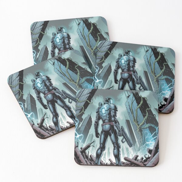 Item preview, Apocalypse Cyber Sentinel - Epic Blue Armored Mutant Overlord Fan Art Print & Apparel Design designed and sold by Midnight Veil Designs.