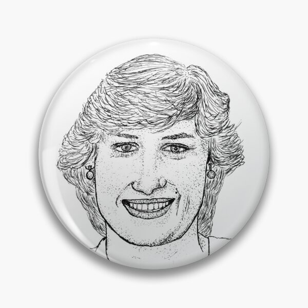 Item preview, Princess Diana Stipple Portrait - Icon of Style & Grace Art Print designed and sold by wbhny.