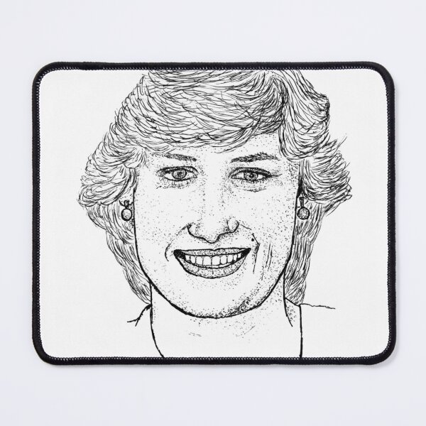 Item preview, Princess Diana Stipple Portrait - Icon of Style & Grace Art Print designed and sold by wbhny.