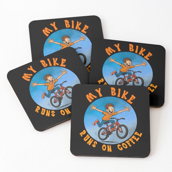 Item preview, Coffee Lover Bike Rider “My Bike Runs On Coffee” designed and sold by Bawek85Designs.