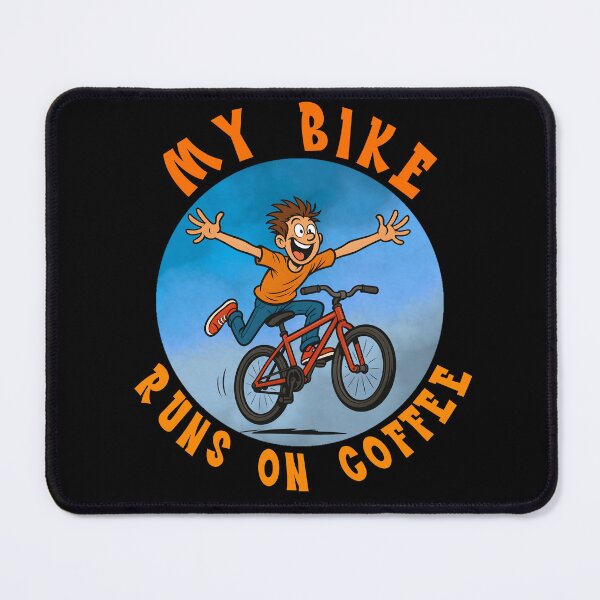 Item preview, Coffee Lover Bike Rider “My Bike Runs On Coffee” designed and sold by Bawek85Designs.
