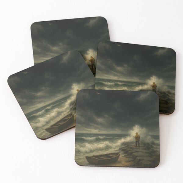 Item preview, The Storm Watcher – Dramatic Seascape Fine Art Print designed and sold by Trail Echo Prints.