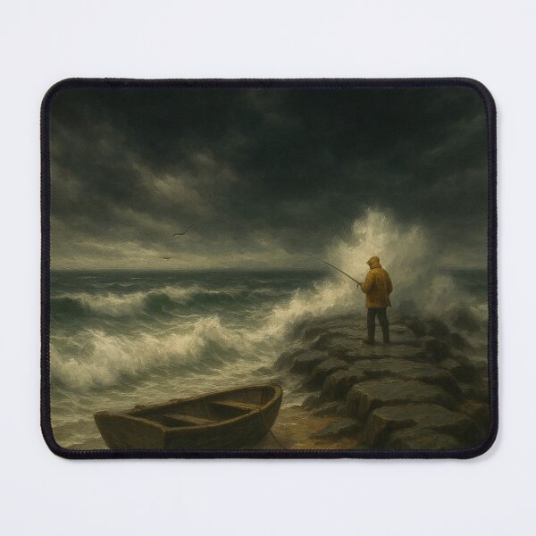 Item preview, The Storm Watcher – Dramatic Seascape Fine Art Print designed and sold by Trail Echo Prints.