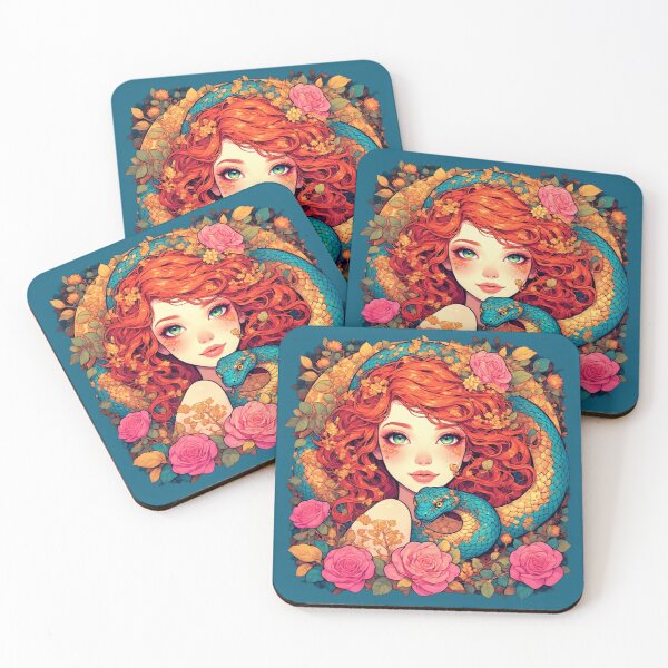 Item preview, Une femme serpent parmi des plantes fantastiques. designed and sold by Natalia-Vlad.