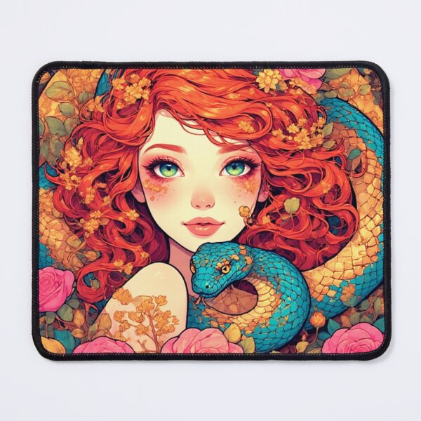 Item preview, Une femme serpent parmi des plantes fantastiques. designed and sold by Natalia-Vlad.