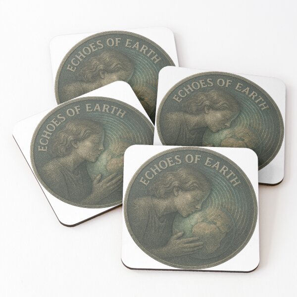 Item preview, Commemorative coin with person embracing globe and echo motifs designed and sold by Creative88Art.