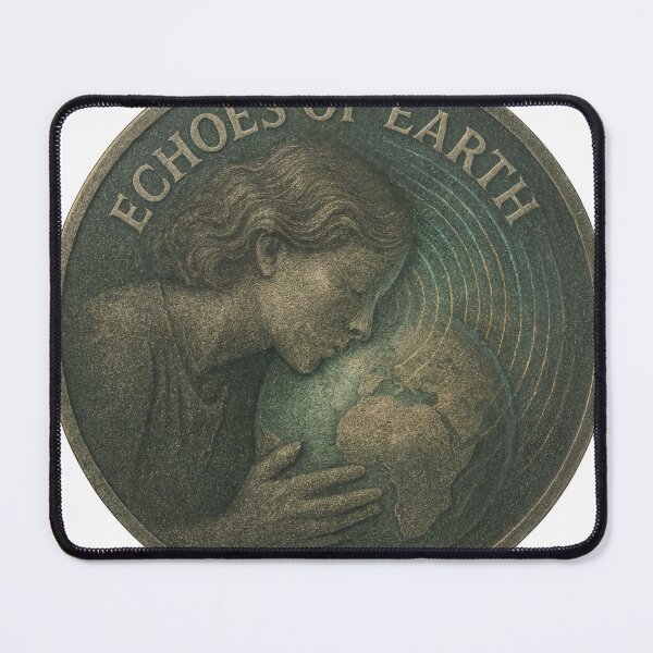 Item preview, Commemorative coin with person embracing globe and echo motifs designed and sold by Creative88Art.