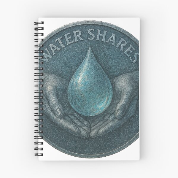 Item preview, Coin with Water Shares inscription and cupped hands holding droplet designed and sold by Creative88Art.