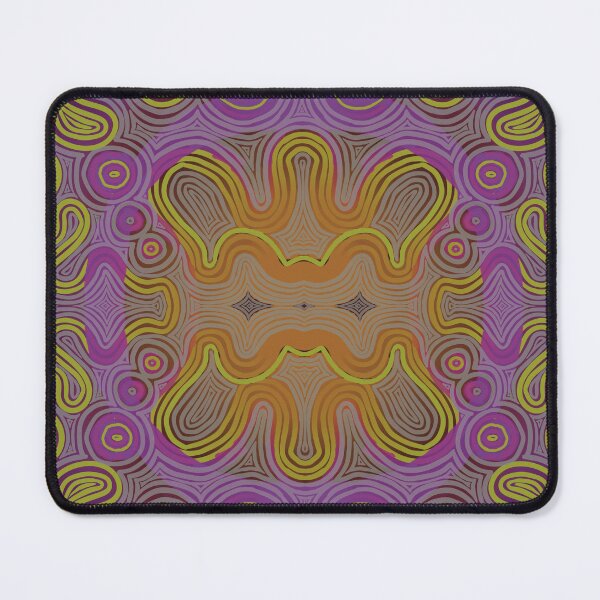 Item preview, Green and orange hypnotic wave pattern  designed and sold by n1ckeatsyarn.