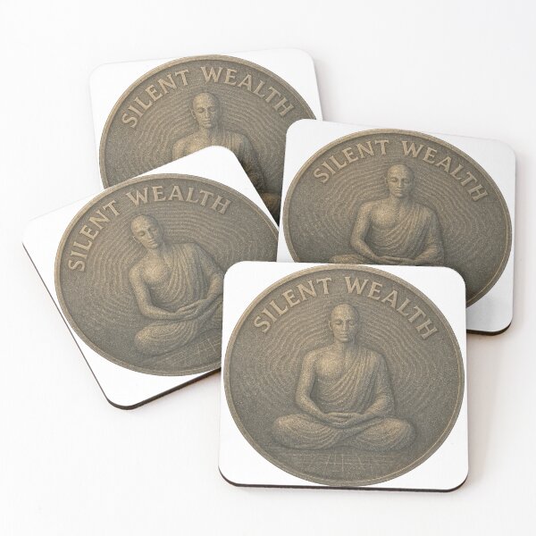Item preview, Sand toned coin with robed monk in lotus pose and meditative mudra designed and sold by Creative88Art.