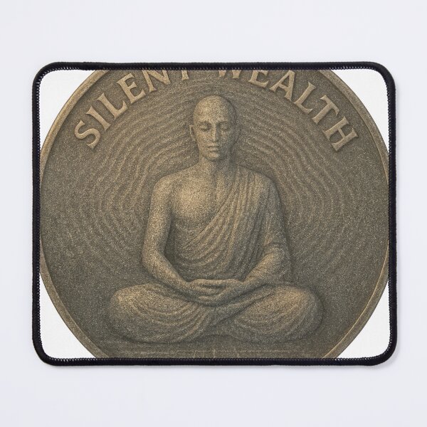 Item preview, Sand toned coin with robed monk in lotus pose and meditative mudra designed and sold by Creative88Art.