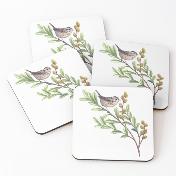Item preview, Lincoln's Sparrow in Bog Myrtle  designed and sold by JadaFitch.