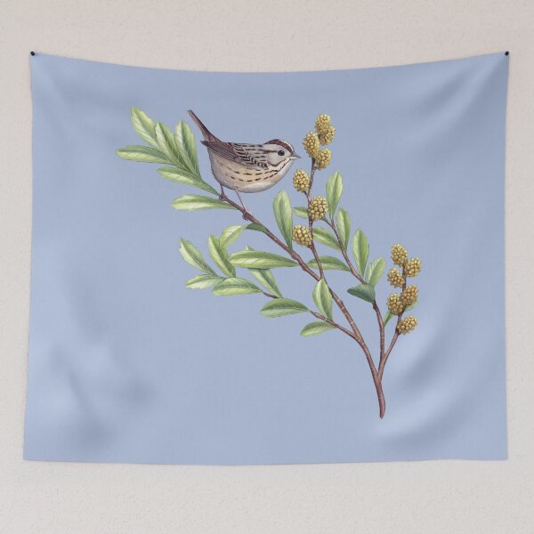Item preview, Lincoln's Sparrow in Bog Myrtle  designed and sold by JadaFitch.