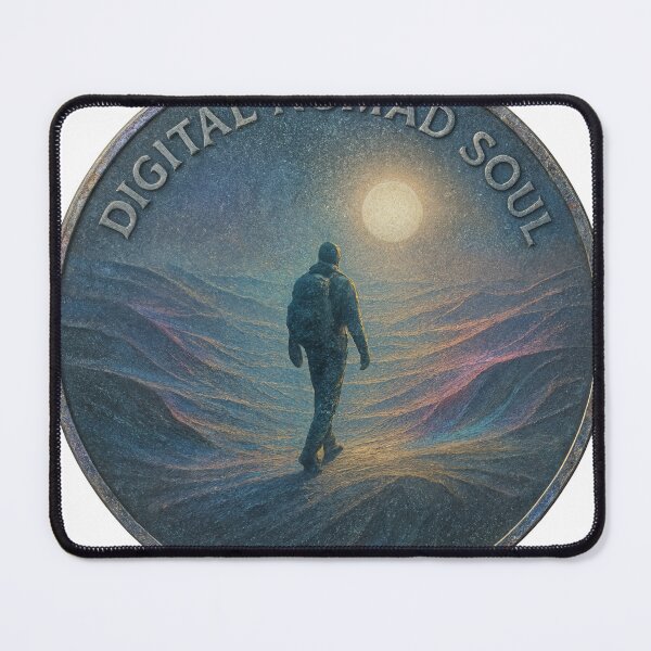 Item preview, Coin with traveler relief and DIGITAL NOMAD SOUL inscription designed and sold by Creative88Art.