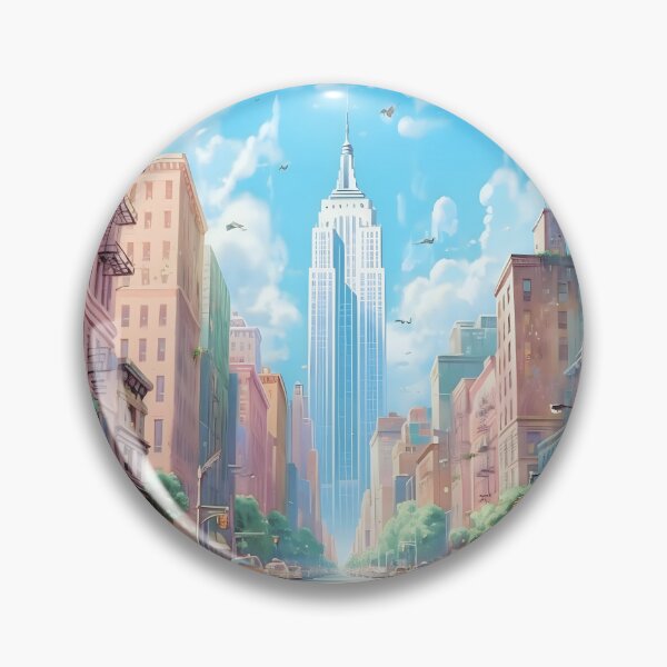 Item preview, Vibrant New York City Travel Poster Art designed and sold by LaFabricaArt.