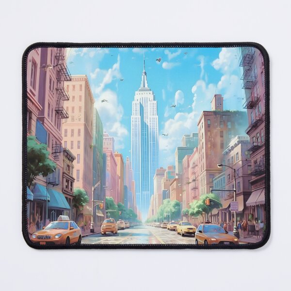 Item preview, Vibrant New York City Travel Poster Art designed and sold by LaFabricaArt.