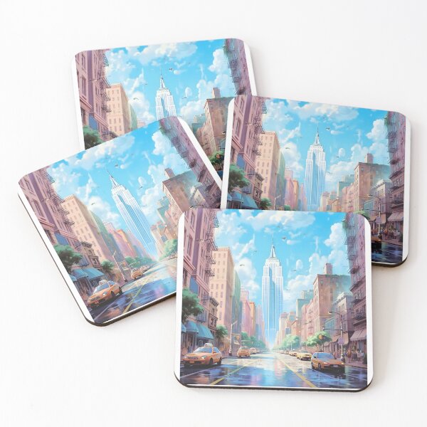 Item preview, Vibrant New York City Travel Poster Art designed and sold by LaFabricaArt.
