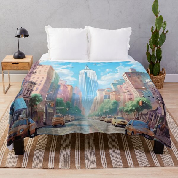 Item preview, Vibrant New York City Travel Poster Art designed and sold by LaFabricaArt.