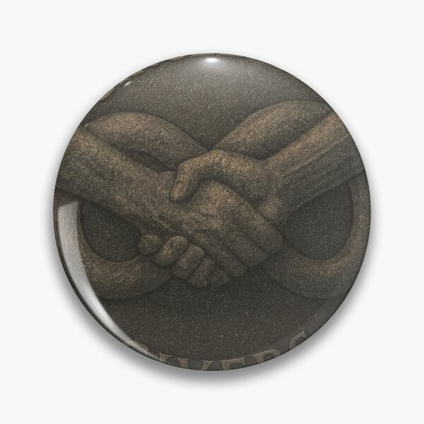 Item preview, Bronze coin with handshake and infinity loop, Circle of Givers text designed and sold by Creative88Art.