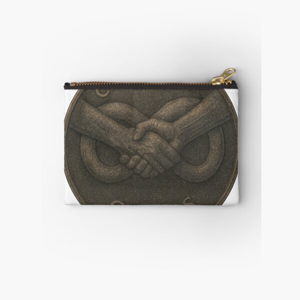 Item preview, Bronze coin with handshake and infinity loop, Circle of Givers text designed and sold by Creative88Art.