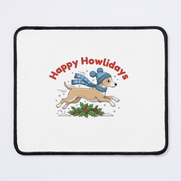 Item preview, Happy Howlidays Whippet – Cute Christmas Dog in Winter Scarf designed and sold by The Real Life Symphony.