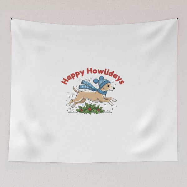 Item preview, Happy Howlidays Whippet – Cute Christmas Dog in Winter Scarf designed and sold by The Real Life Symphony.