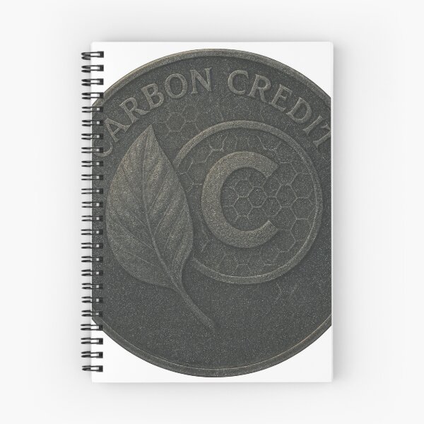 Item preview, Close up coin with carbon credit text, leaf and C emblem on honeycomb designed and sold by Creative88Art.
