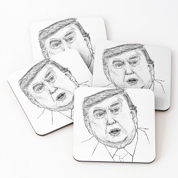 Item preview, Donald Trump Stipple Portrait - 45th U.S. President Art Print designed and sold by wbhny.