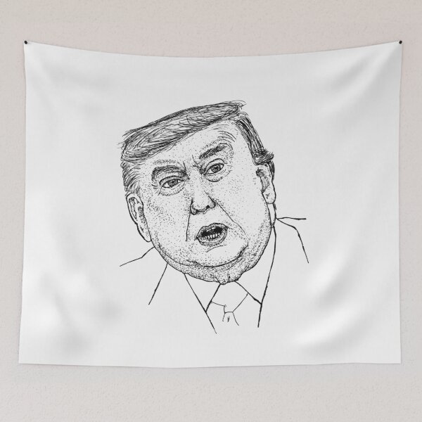 Item preview, Donald Trump Stipple Portrait - 45th U.S. President Art Print designed and sold by wbhny.