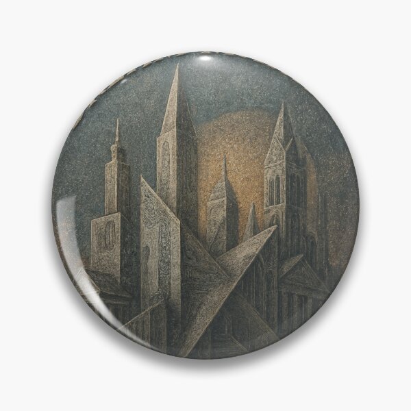 Item preview, Antique styled coin with Dream Market and eclectic city engraving designed and sold by Creative88Art.