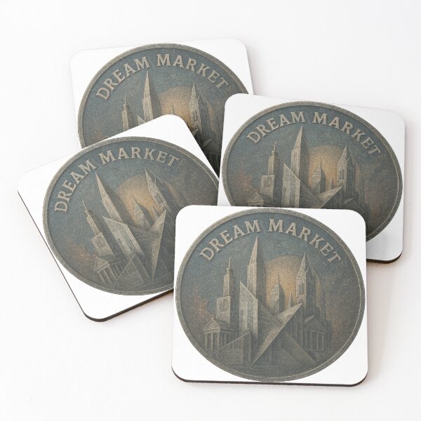 Item preview, Antique styled coin with Dream Market and eclectic city engraving designed and sold by Creative88Art.
