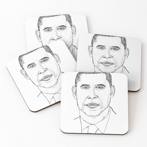 Item preview, Barack Obama Stipple Portrait - 44th U.S. President Art Print designed and sold by wbhny.