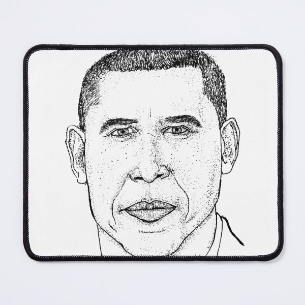 Item preview, Barack Obama Stipple Portrait - 44th U.S. President Art Print designed and sold by wbhny.