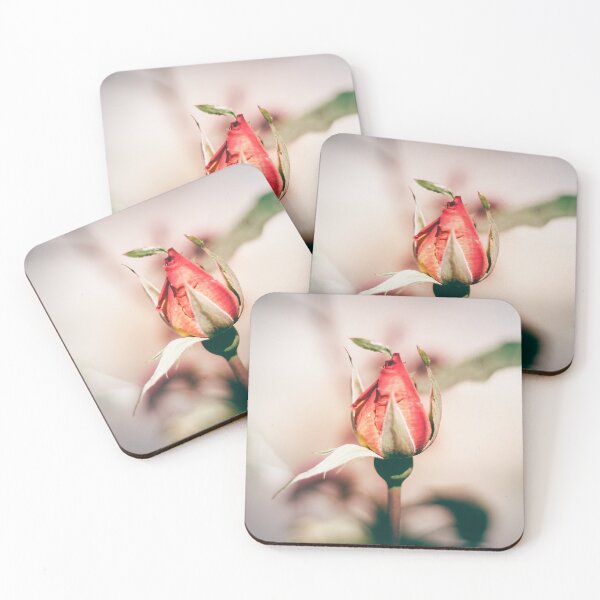 Item preview, Romantic Red Rose Bud Photography with Soft Bokeh Effect designed and sold by MDB_Shop.
