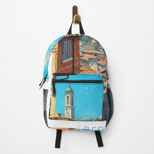 Item preview, Bergamo Italy Rooftops Vintage Travel Illustration designed and sold by LaFabricaArt.