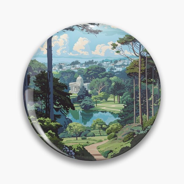 Item preview, San Francisco Golden Gate Park Vintage Nature Poster designed and sold by LaFabricaArt.