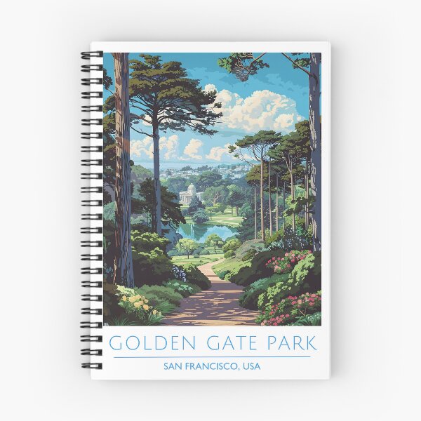 Item preview, San Francisco Golden Gate Park Vintage Nature Poster designed and sold by LaFabricaArt.