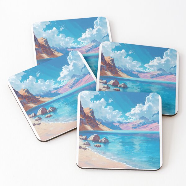 Item preview, Namtso Lake Tibet Vibrant Mountain Landscape Poster designed and sold by LaFabricaArt.