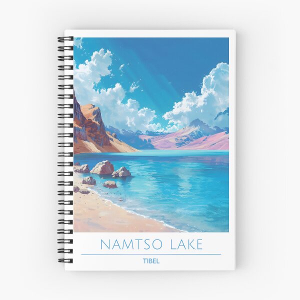 Item preview, Namtso Lake Tibet Vibrant Mountain Landscape Poster designed and sold by LaFabricaArt.
