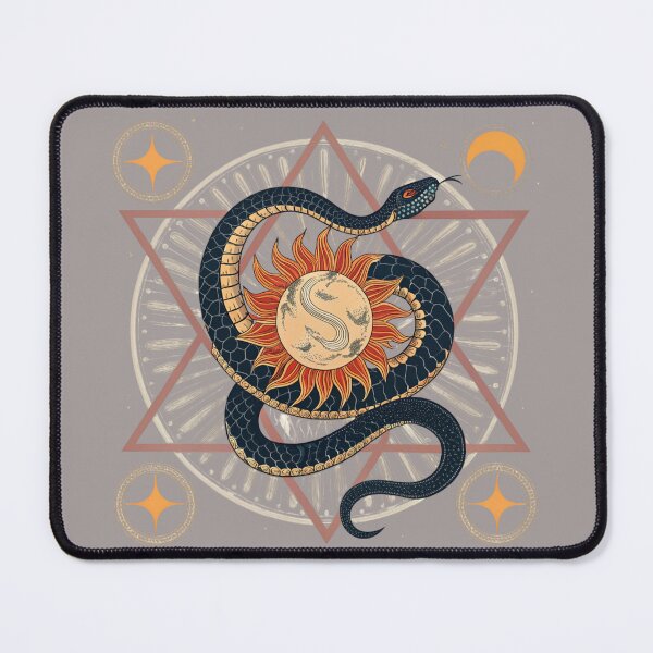 Item preview, Snake coiled around sun disk , rebirth symbolism designed and sold by Lucky 777.