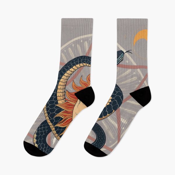 Aperçu de l'œuvre Serpent enroulé autour du disque solaire, symbole de renaissance créée et vendue par Lucky 777.