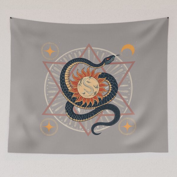Item preview, Snake coiled around sun disk , rebirth symbolism  designed and sold by Lucky 777.