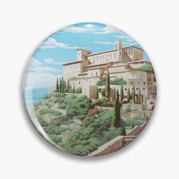 Item preview, Assisi Italy Hill Town Medieval Art Poster designed and sold by LaFabricaArt.