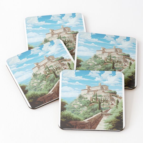 Item preview, Assisi Italy Hill Town Medieval Art Poster designed and sold by LaFabricaArt.
